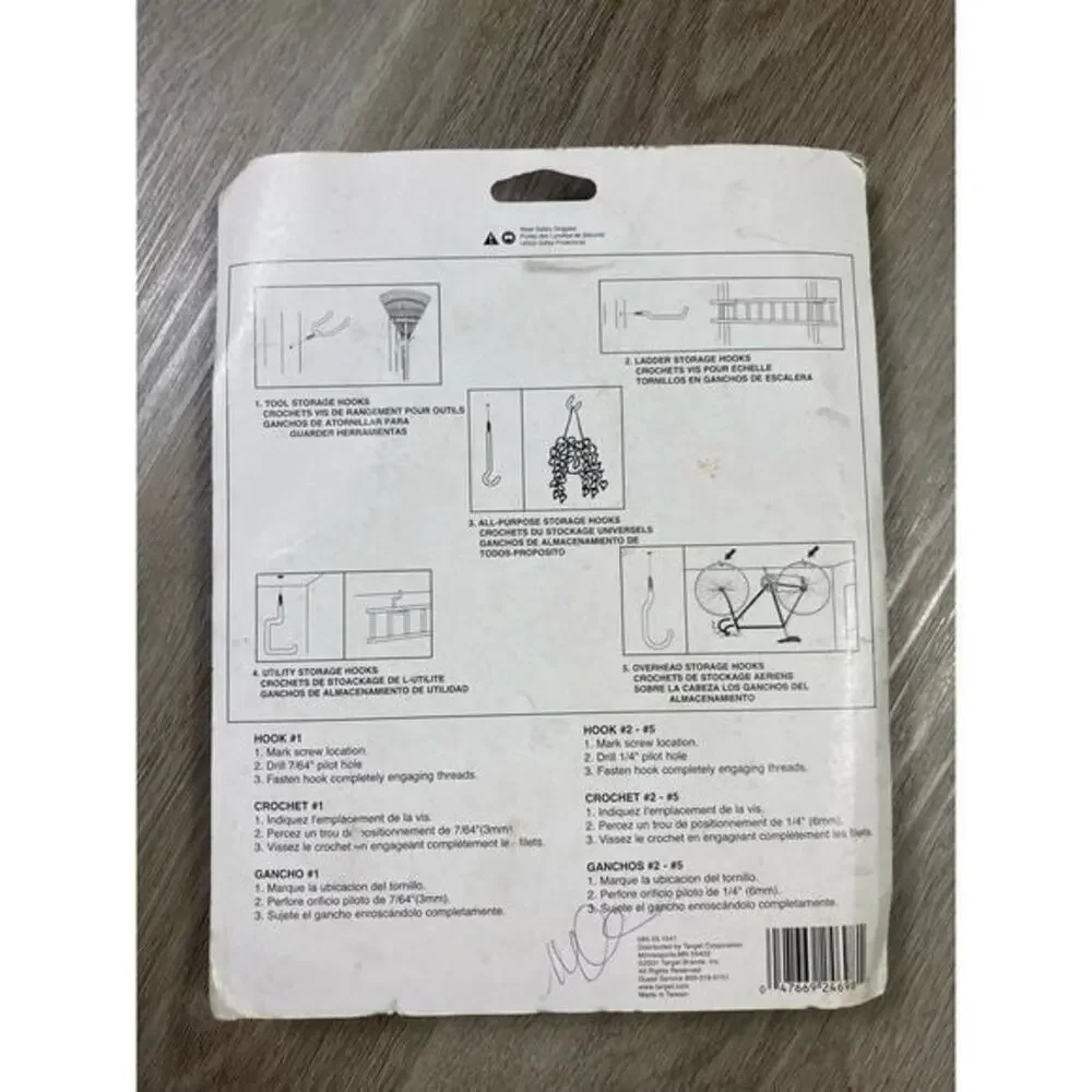Storehouse Storage Hook Value Pack Zinc Plated‎ & Vinyl Coated